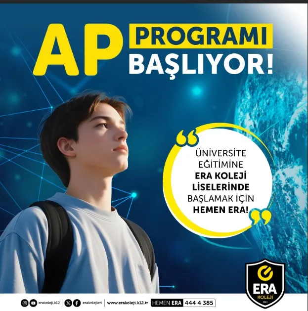 ERA Koleji – ERA Koleji AP programı ile üniversite eğitimine lisede başlayın! görseli