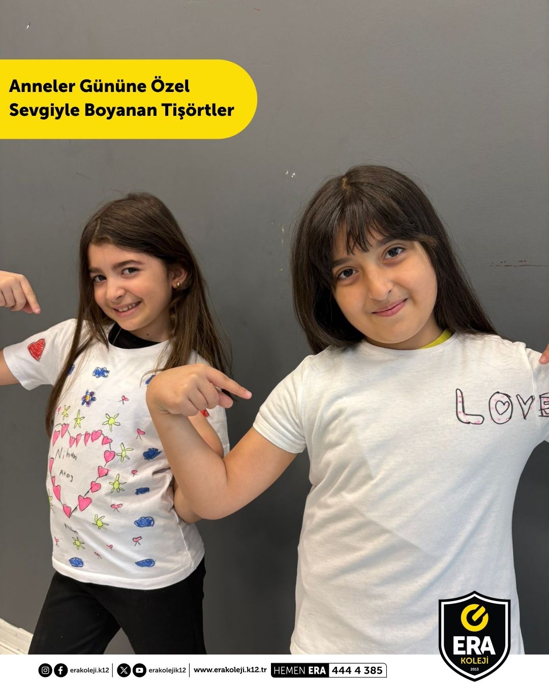 ERA Koleji – Anneler Gününe Özel Sevgiyle Boyanan Tişörtler  görseli