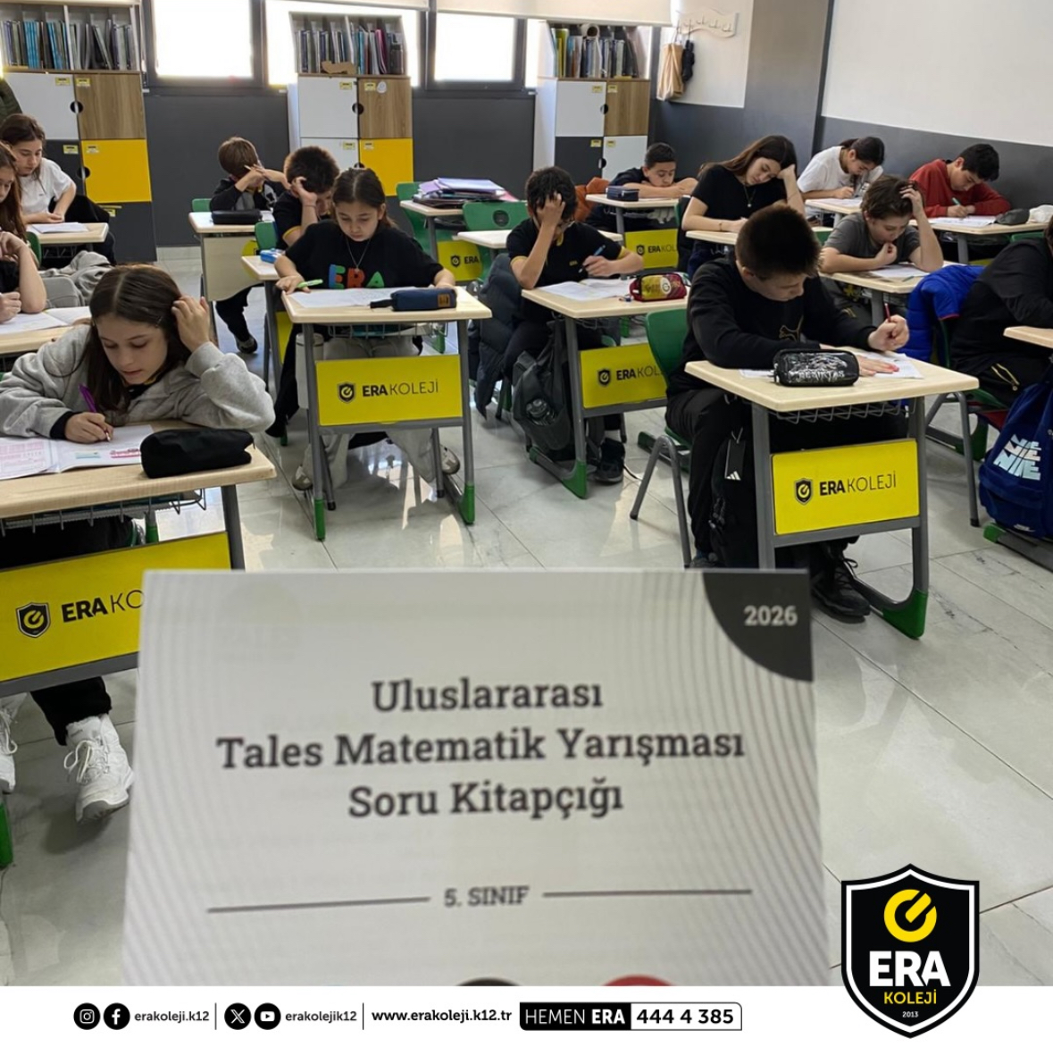ERA Koleji – ERA Koleji İzmir Mavişehir Kampüsü’nde Tales Matematik ve Fen Bilimleri Sınavı Gerçekleştirildi görseli