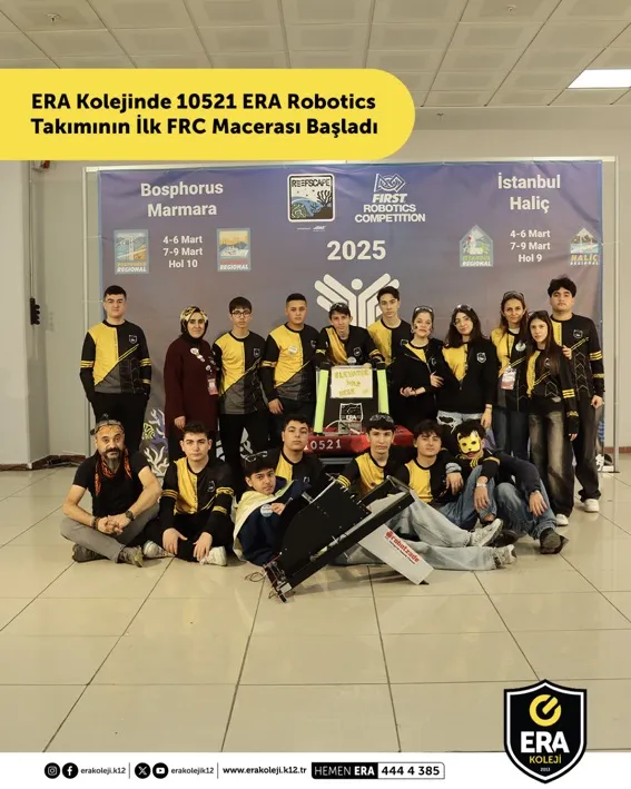 ERA Koleji –  ERA Kolejinde 10521 ERA Robotics Takımının İlk FRC Macerası Başladı görseli