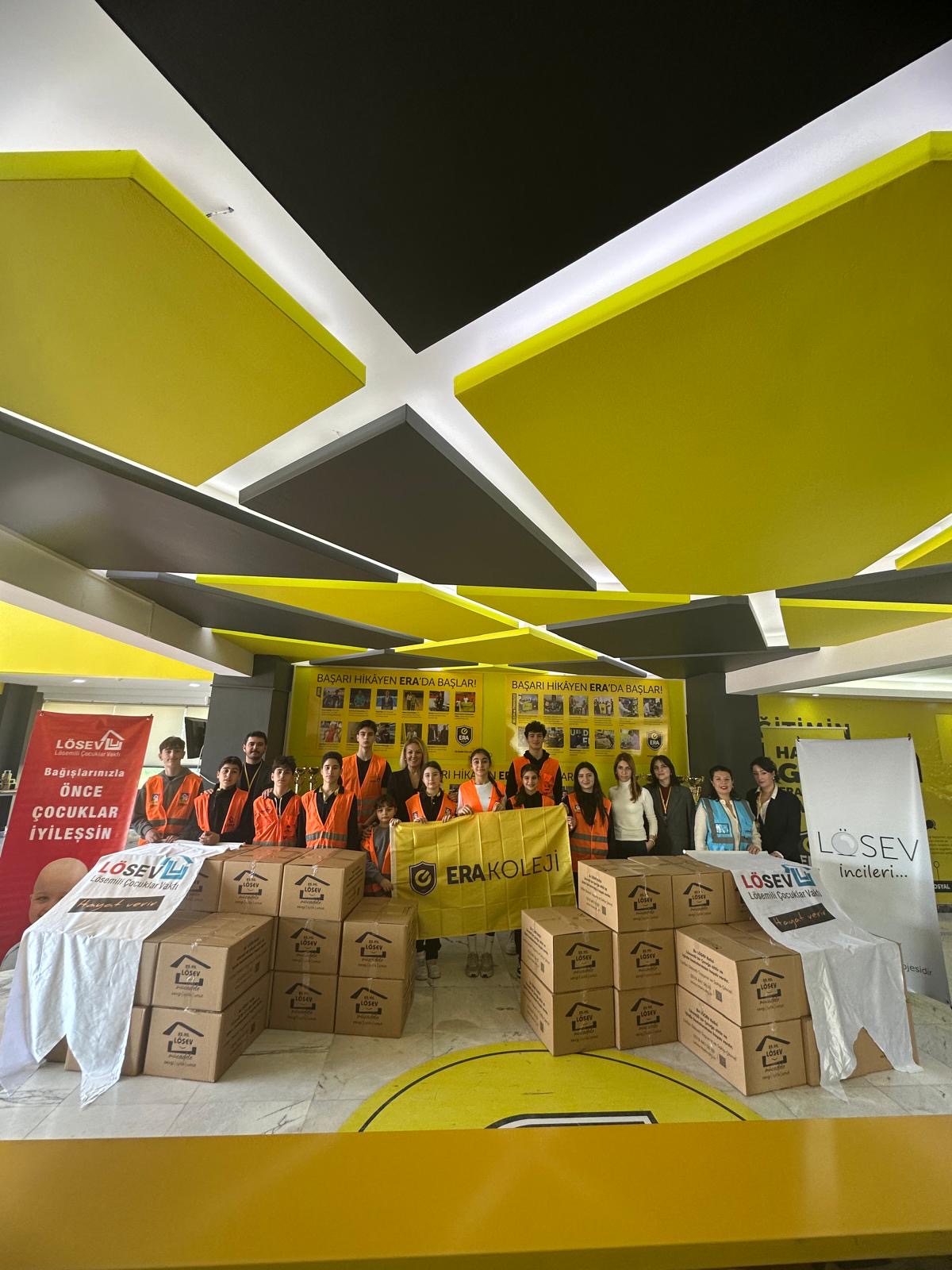 ERA Koleji – ERA Koleji İzmir Mavişehir Kampüsü’nde LÖSEV İş Birliğiyle Anlamlı Yardım Kampanyası görseli