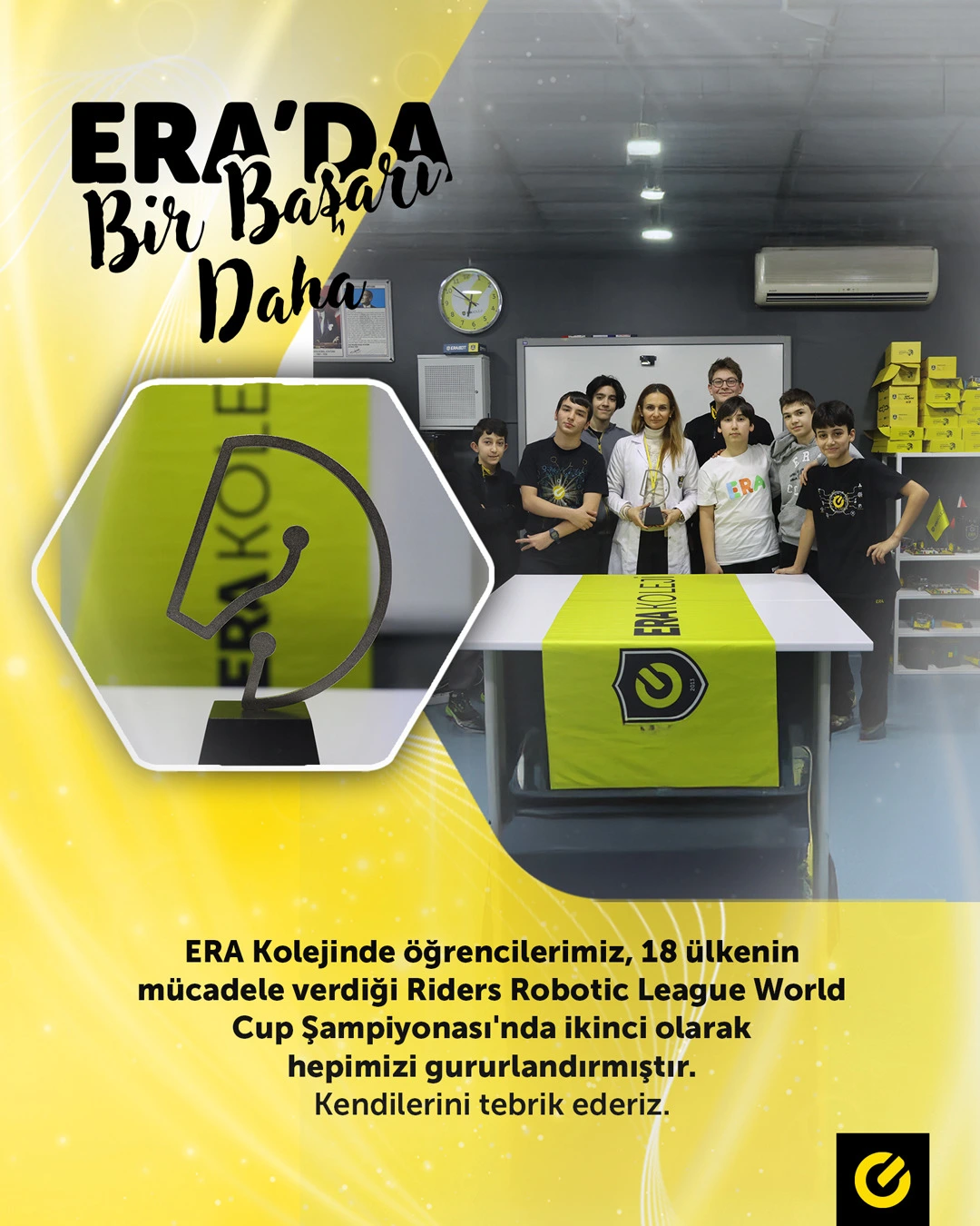 ERA Koleji – 18 Ülkenin Mücadele Ettiği Riders Robotic World Cup'ta Büyük Başarı! görseli