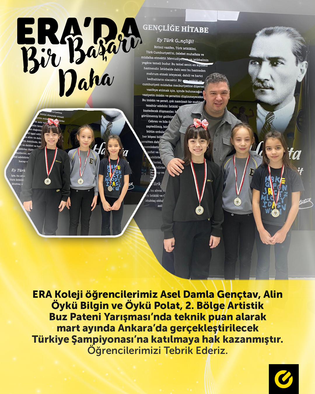 ERA Koleji – ERA Kolejinde 3 Öğrencimizden Büyük Başarı görseli